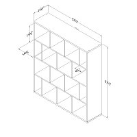 10004 Brown 16-Cube Compartment Shelf - Reveal -7