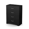10067 Black 4-Drawer Chest of Drawers - Step One