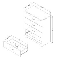 10069 White 4-Drawer Chest - Step One-3