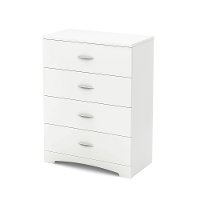 10069 White 4-Drawer Chest of Drawers - Step One