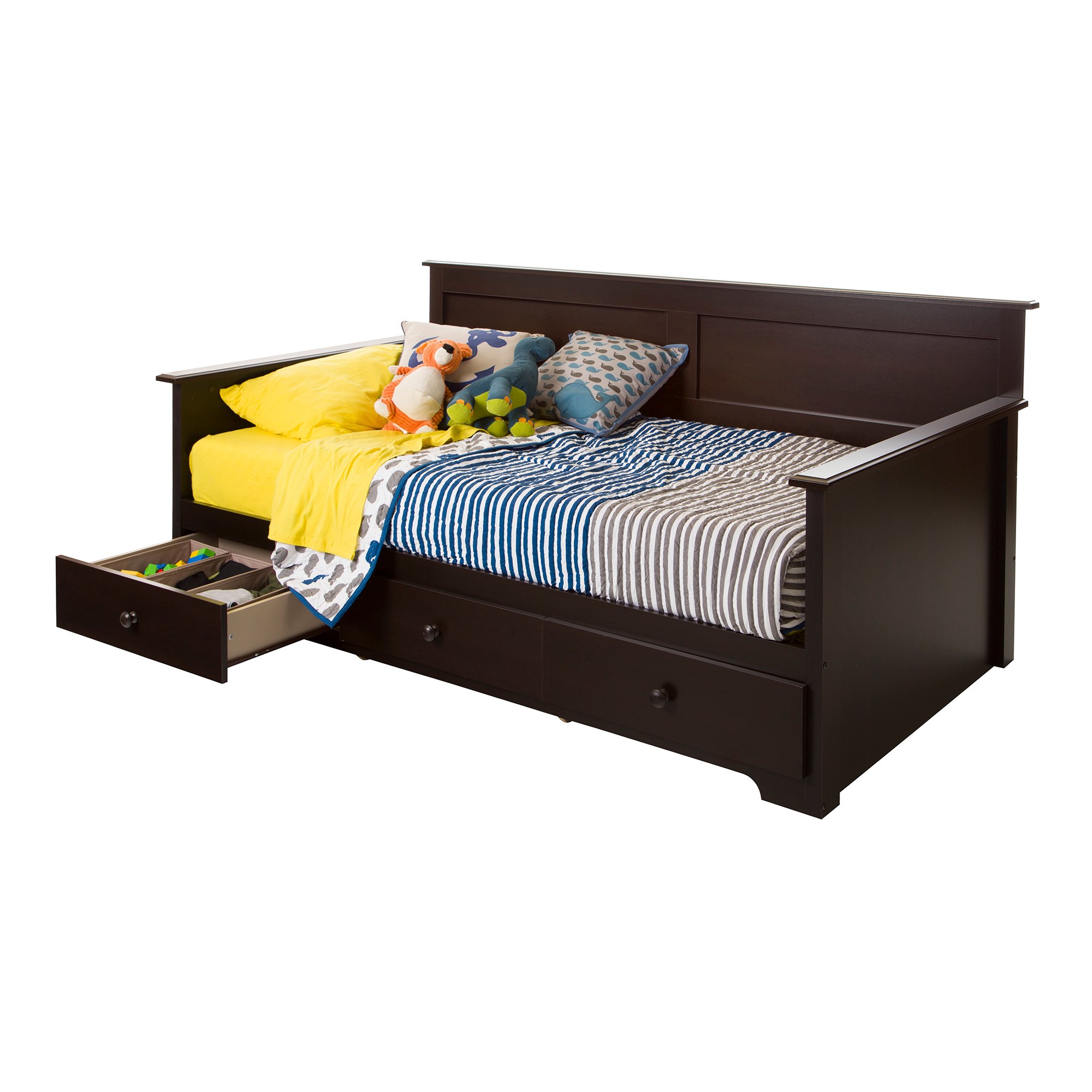 10079 Chocolate Twin Daybed with Storage - Summer Breeze-2