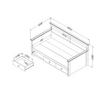 10079 Chocolate Twin Daybed with Storage - Summer Breeze-4
