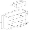 10109 Cherry Double Dresser - Step One -4