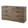 9075010 Weathered Oak 6-Drawer Double Dresser - Holland-2