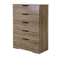 9075035 Weathered Oak 5- Drawer Chest - Holland-2