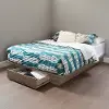9075215 Holland Weathered Oak Full-Queen Platform Bed - South Shore