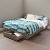 9075215 Weathered Oak Full/Queen Platform Bed with Drawer (54/60 Inch) - Holland