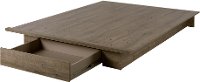 9075215 Weathered Oak Full/Queen Platform Bed with Drawer (54/60 Inch) - Holland-2