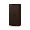 10073 Brown Armoire Storage Cabinet - Morgan
