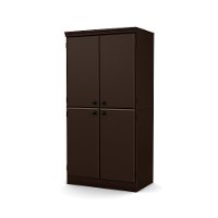 10073 Chocolate Armoire Storage Cabinet - Morgan