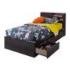 10091 Modern Gray Oak Twin Storage Headboard - Fynn -4