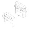 10091 Modern Gray Oak Twin Storage Headboard - Fynn -6