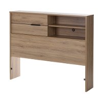 10092 Modern Rustic Oak Twin Storage Headboard - Fynn-2