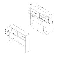 10092 Modern Rustic Oak Twin Storage Headboard - Fynn-5