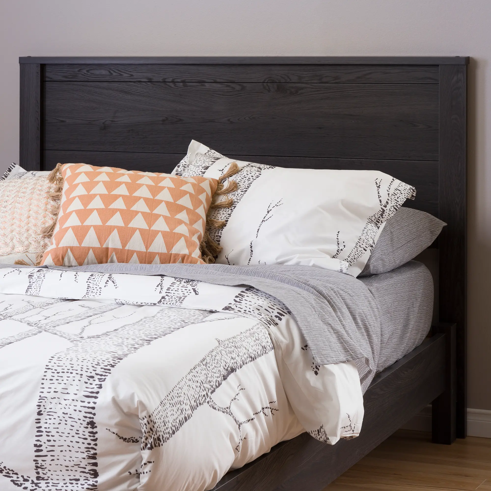 10093 Gray Oak Full Panel Headboard - Fynn -1
