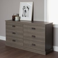10117 Gray Oak Double Dresser - Gloria