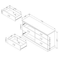 10117 Gray Oak Double Dresser - Gloria-4