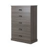 10118 Gray Oak 5-Drawer Chest - Gloria-2