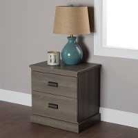 10119 Gray Oak 2-Drawer Nightstand - Gloria