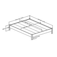 10120 Gray Oak Queen Platform Bed - Gloria-4
