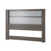 10121 Gray Oak King Headboard with Lights - Gloria-2