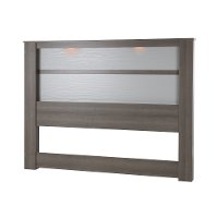 10121 Gray Oak King Headboard with Lights - Gloria-2
