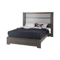 10121 Gray Oak King Headboard with Lights - Gloria-3