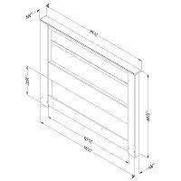10121 Gray Oak King Headboard with Lights - Gloria-6