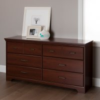 10123 Cherry 6-Drawer Double Dresser - Versa