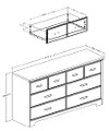 10123 Cherry 6-Drawer Double Dresser - Versa -4