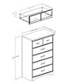 10124 Five Drawer Chest - Versa-4