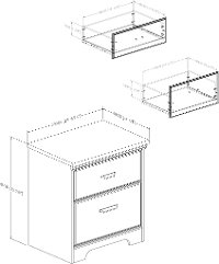 10125 Cherry 2-Drawer Nightstand - Versa-3