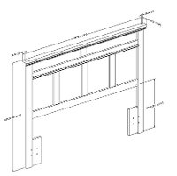 10126 Cherry Full/Queen Panel Headboard (54/60'') - Versa-3