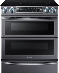 NE58K9850WG Samsung Electric Smart Range - 5.8 cu. ft. Black Stainless Steel