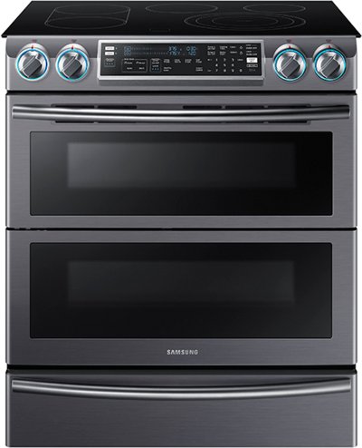 NE58K9850WG Samsung Electric Smart Range - 5.8 cu. ft. Black Stainless Steel