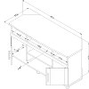 10127 Gray Oak Corner TV Stand - City Life -4