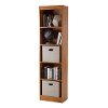 10129 Country Pine Narrow 5-Shelf Bookcase - Axess-2