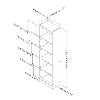 10129 Country Pine Narrow 5-Shelf Bookcase - Axess-5