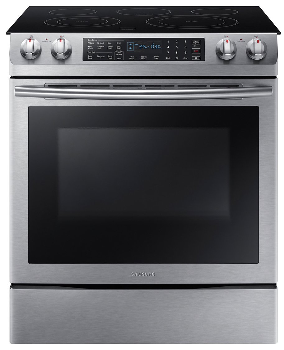 NE58K9430SS Samsung 30 Inch Slide In Electric Convection Range - 5.8 cu. ft. Stainless Steel-1