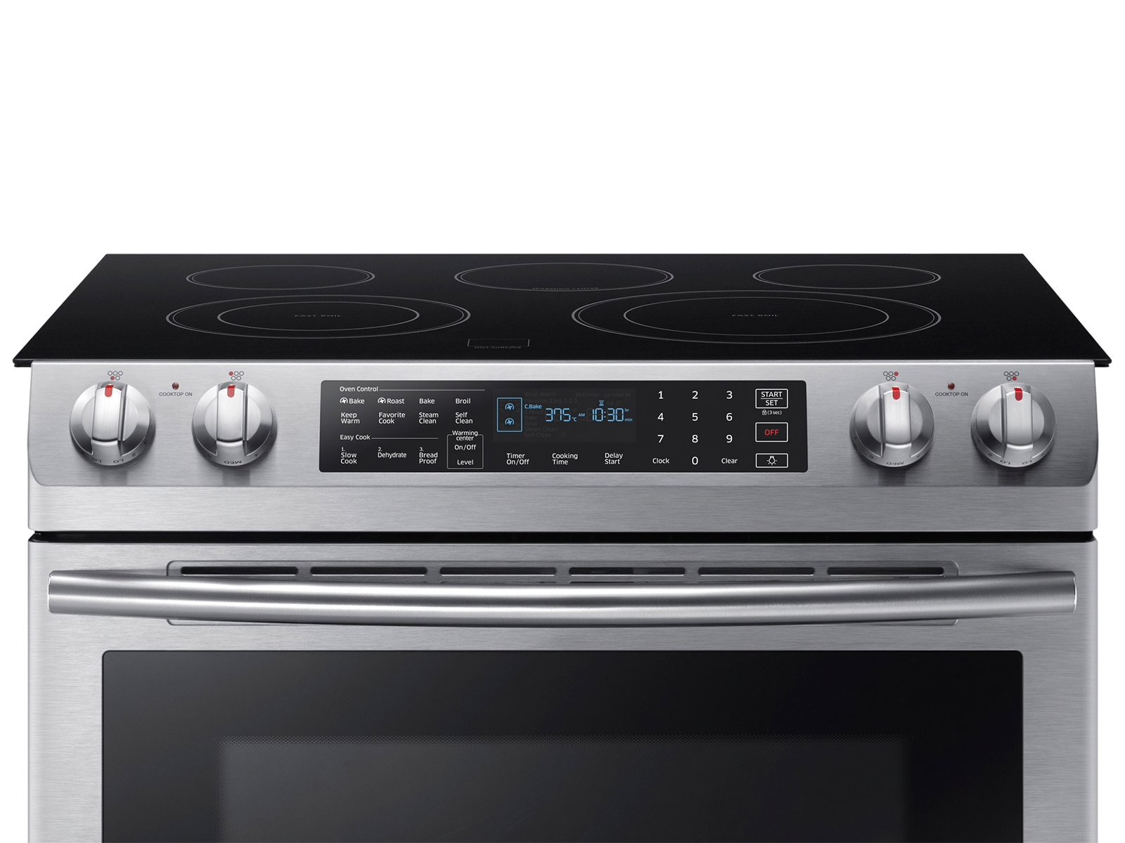 NE58K9430SS Samsung 30 Inch Slide In Electric Convection Range - 5.8 cu. ft. Stainless Steel-3