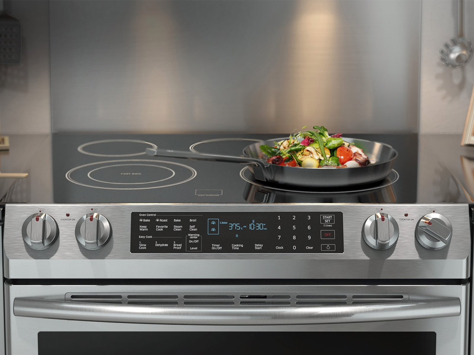 NE58K9430SS Samsung 30 Inch Slide In Electric Convection Range - 5.8 cu. ft. Stainless Steel-4