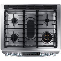 NX58K9850SS Samsung Double Oven Gas Range with Blue LED Illuminated Knobs - 5.8 cu. ft. Stainless Steel-2