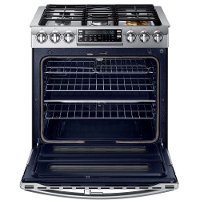 NX58K9850SS Samsung Double Oven Gas Range with Blue LED Illuminated Knobs - 5.8 cu. ft. Stainless Steel-3