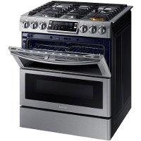 NX58K9850SS Samsung Double Oven Gas Range with Blue LED Illuminated Knobs - 5.8 cu. ft. Stainless Steel-4