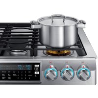 NX58K9850SS Samsung Double Oven Gas Range with Blue LED Illuminated Knobs - 5.8 cu. ft. Stainless Steel-5