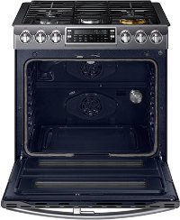 NX58K9850SG Samsung Gas Range with Dual Door - 5.8 cu. ft. Black Stainless Steel-2