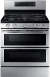 NX58K7850SS Samsung 5.8 cu. ft. Double Oven Gas Slide-in Range - Stainless Steel