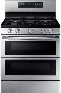 NX58K7850SS Samsung 5.8 cu. ft. Double Oven Gas Slide-in Range - Stainless Steel