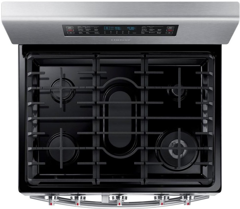 NX58K7850SS Samsung 5.8 cu. ft. Double Oven Gas Slide-in Range - Stainless Steel-2