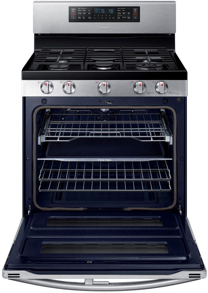 NX58K7850SS Samsung 5.8 cu. ft. Double Oven Gas Slide-in Range - Stainless Steel-4